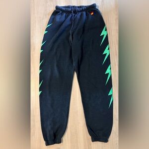 Aviator Nation Bolt 4 Sweatpants mint green and charcoal grey